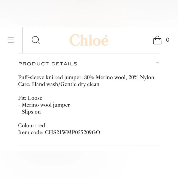 SEE BY CHLOE Puff Sleeve Sweater in Red - Picture 12 of 12